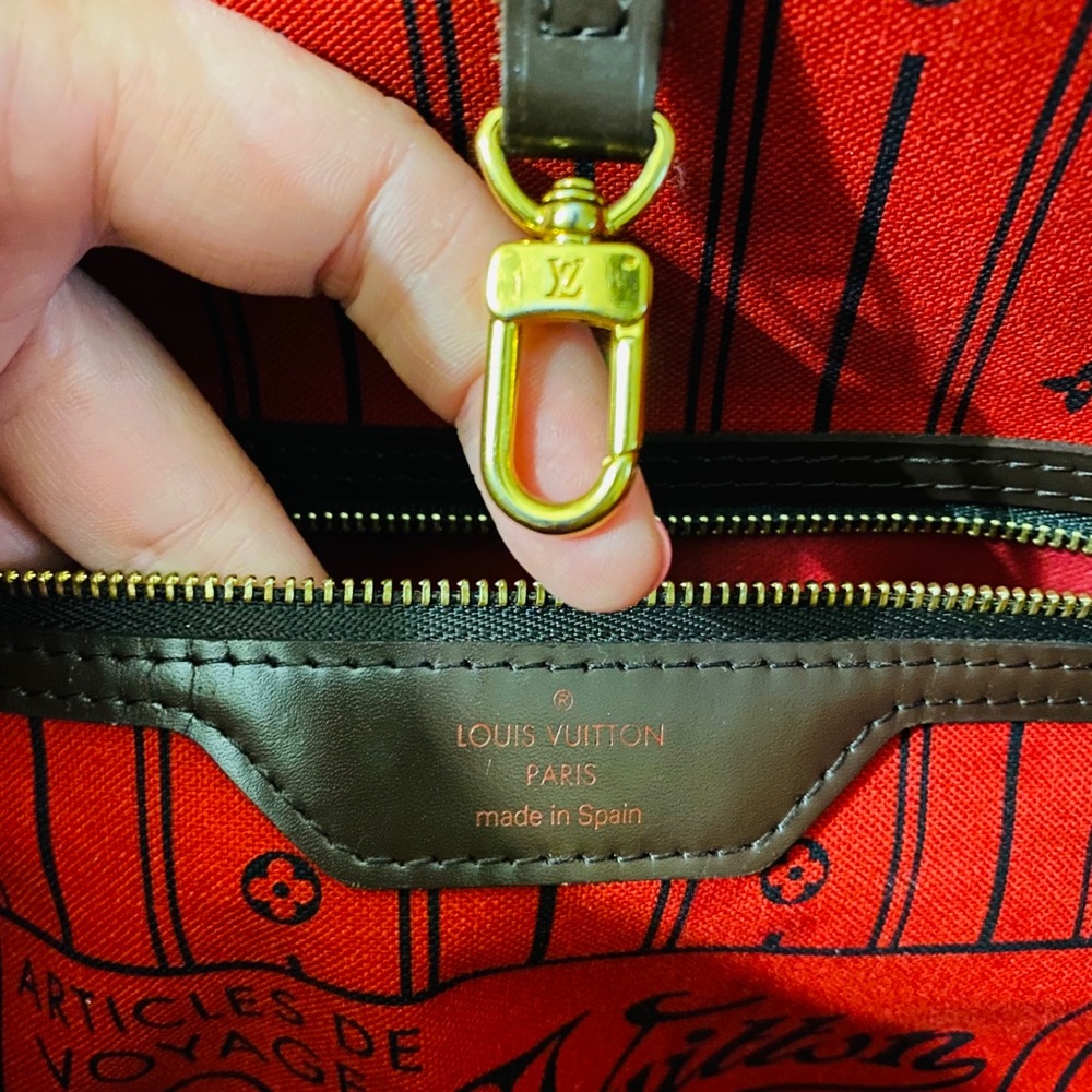 🟥 SOLD! Louis Vuitton Neverfull MM Damier Ebene - Picture 8 of 13